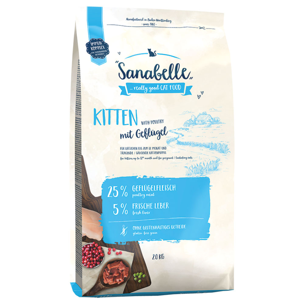 Sparpaket Sanabelle 2 x 2 kg - Kitten mit Geflügel von Sanabelle