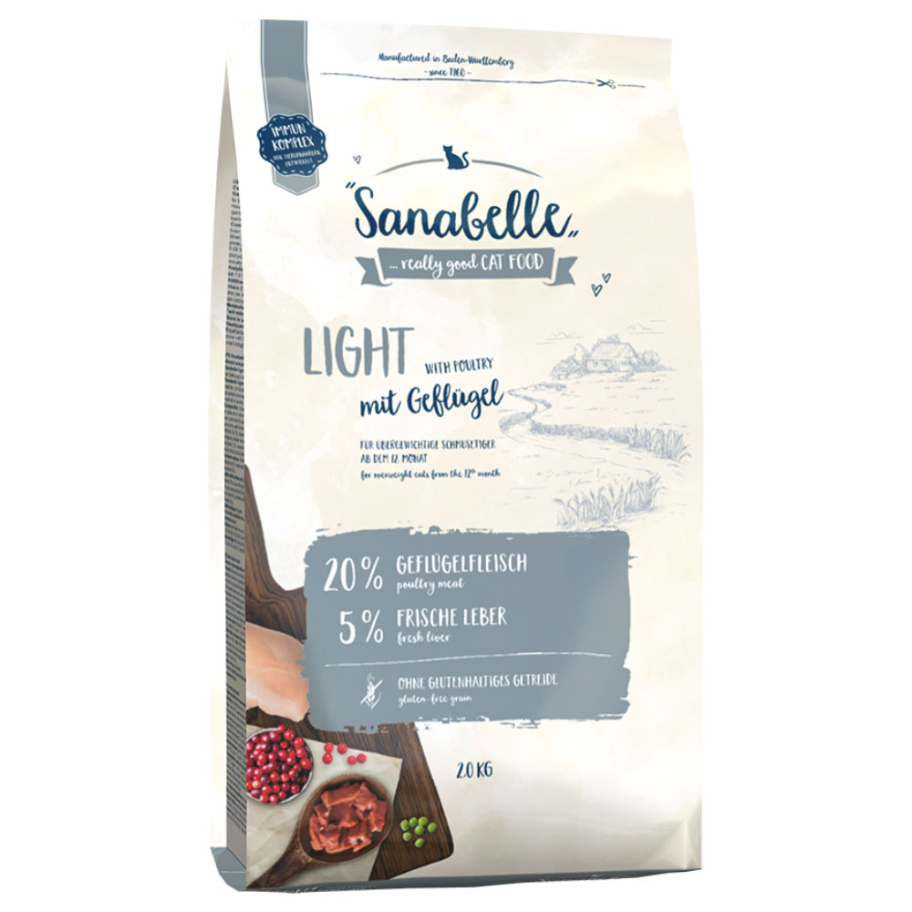 Sparpaket Sanabelle 2 x 2 kg - Light mit Geflügel von Sanabelle
