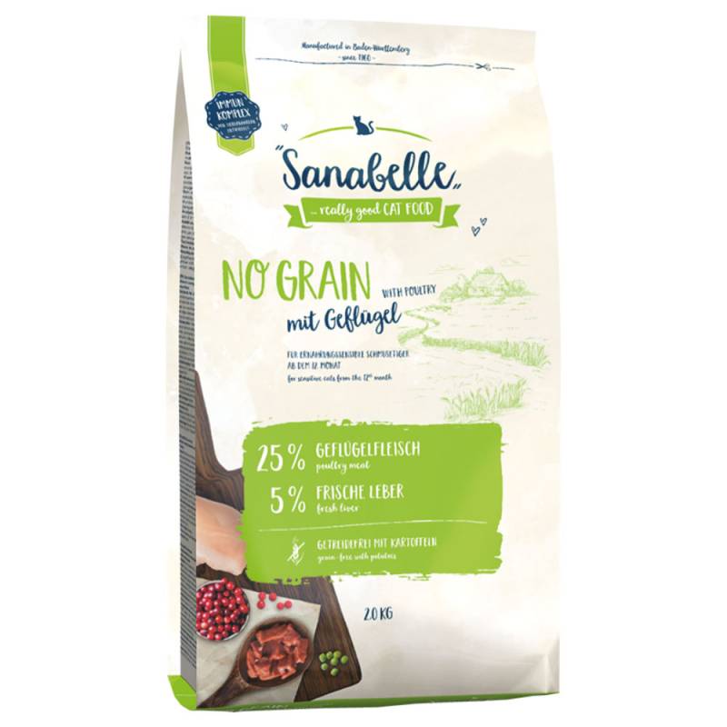 Sparpaket Sanabelle 2 x 2 kg - No Grain mit Geflügel von Sanabelle