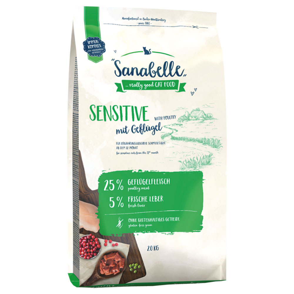 Sparpaket Sanabelle 2 x 2 kg - Sensitive mit Geflügel von Sanabelle