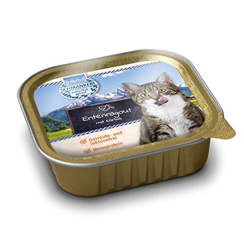 Sandras Schmankerl Nassfutter für Katzen Entenragout 16 x 100g. | getreidefrei | Monoprotein von Sandra's SCHMANKERL natürlich g'sund