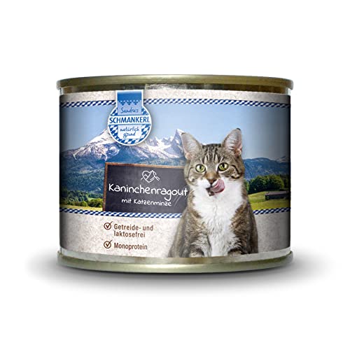 Sandras Schmankerl Nassfutter für Katzen Kaninchenragout 6 x 200g. | getreidefrei | Monoprotein von Sandra's SCHMANKERL natürlich g'sund