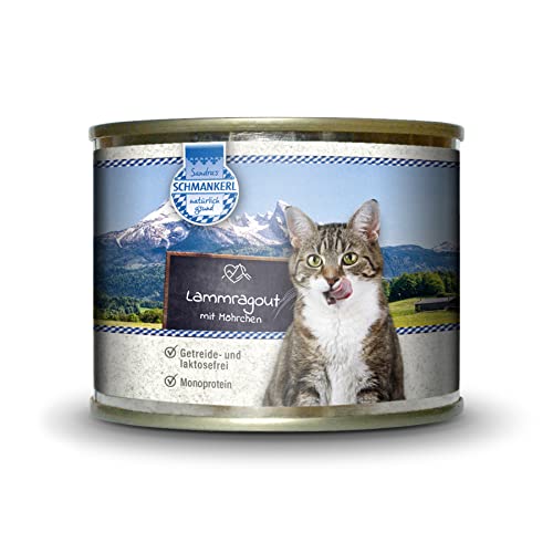 Sandras Schmankerl Nassfutter für Katzen Lammragout 6 x 200g. | getreidefrei | Monoprotein von Sandra's SCHMANKERL natürlich g'sund