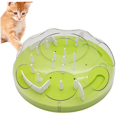 Interaktive Katzen -Puzzle -Feeder -Katzen -Lebensmittel -Behandlungsspender Katzen langsame Feeder DIY abtrennbare Katzenanreicherung Spielzeug Nicht -Rutschinteraktiver ABS -Katze Puzzle Spielzeugk von Sanfiyya