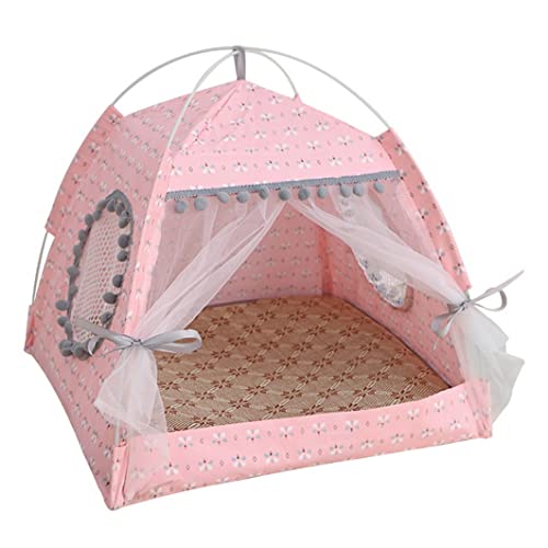 Sanfiyya Katzenprinzessin Innenzelt, Haus Haustier Blumenhöhlennest, tragbares Klappkämpfer Bett atmungsaktiven Welpenhundzelten unter 5 kg - Pink/l Sanfiyya Katzenprinzessin Innenzelt, Haus Haustier Blumenhöhlennest, tragbares Klappkämpfer Bett atmungsaktiven Welpenhundzelten unter 5 kg - Pink/l von Sanfiyya