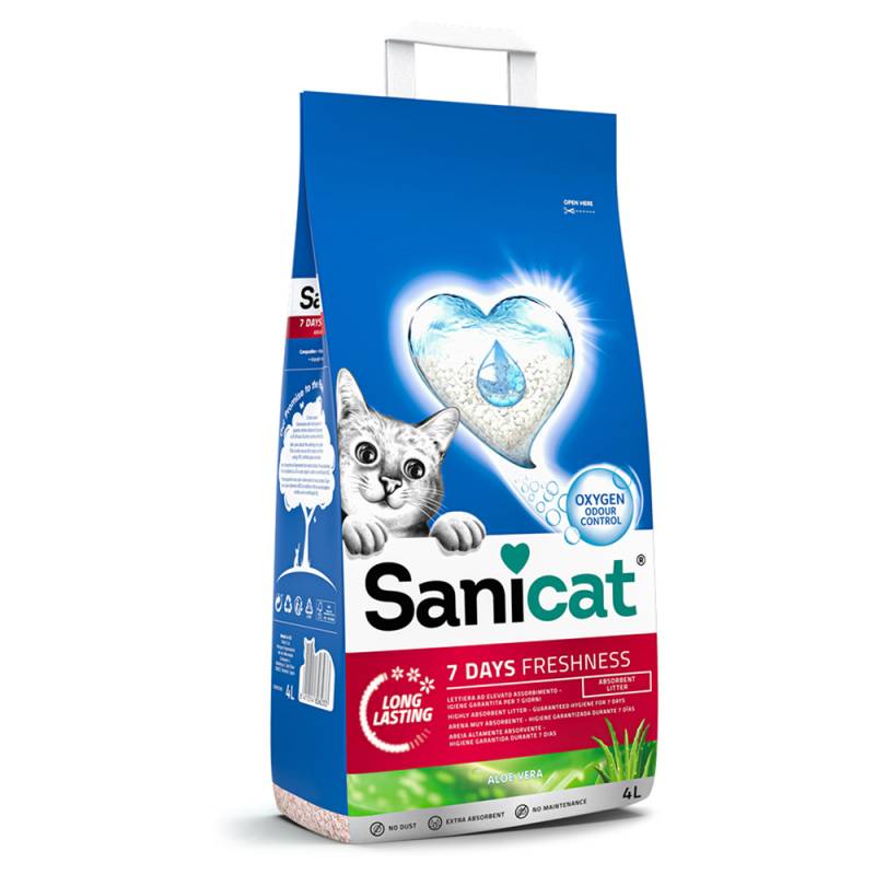 Sanicat 7 Days Aloe Vera Katzenstreu - 4 l von Sanicat