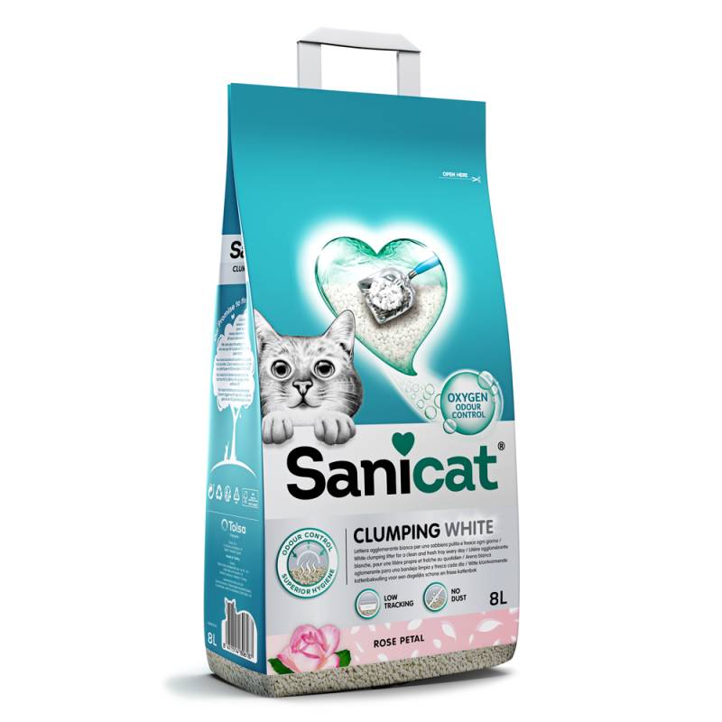 Sanicat Clumping White Rose -Sparpaket 2 x 8 l von Sanicat