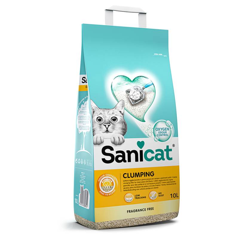 Sanicat Klumpende Katzenstreu Parfümfrei - Sparpaket 2 x 10 l von Sanicat