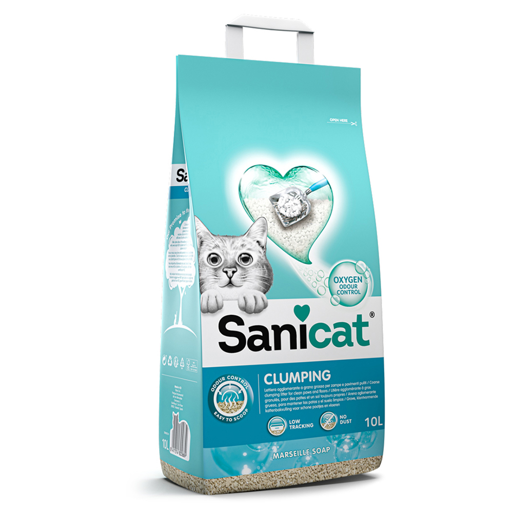 Sanicat Klumpende Katzenstreu mit Marseiller Seife - 10 l von Sanicat