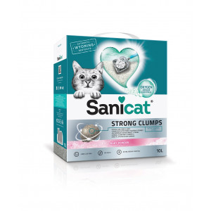 Sanicat Strong Clumps Baby Powder Katzenstreu 10 Liter von Sanicat