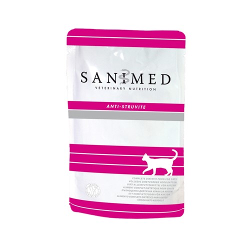 SANIMED Anti Struvite Katzenfutter - Frischebeutel - 12 x 100 g von Sanimed