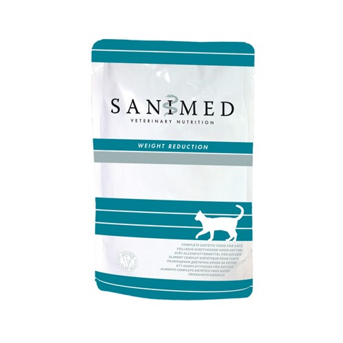 SANIMED Weight Reduction Katzenfutter - Frischebeutel - 12 x 100 g von Sanimed