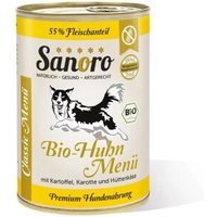 Sanoro Menü Classic vom Bio-Huhn mit 55 % Fleischanteil - 12x400g von Sanoro