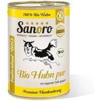Sanoro Pures Fleisch vom BIO-Huhn mit 5 % Leber 12x400g Sanoro Pures Fleisch vom BIO-Huhn mit 5 % Leber 12x400g von Sanoro