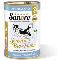 Sanoro Sensitiv PLUS Bio-Huhn mit Bio-Reis und Bio-Karotte 12x400g von Sanoro