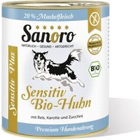 Sanoro Sensitiv PLUS Bio-Huhn mit Bio-Reis und Bio-Karotte 6x800g von Sanoro