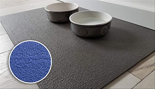 SanoZoo, die Napfunterlage! Öko-TEX - Made in Germany - Futtermatte für Katzen 40 x 60 cm Blau von Sanosoft