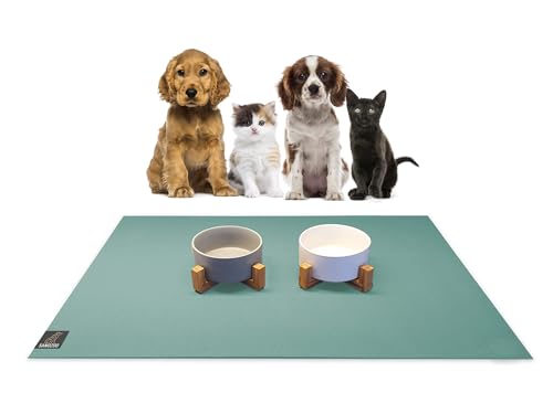 SanoZoo® Napfunterlage - Öko-TEX - Made in Germany - rutschfeste Futtermatte für Hunde & Katzen 60x90cm Petrol, wasserfest SanoZoo® Napfunterlage - Öko-TEX - Made in Germany - rutschfeste Futtermatte für Hunde & Katzen 60x90cm Petrol, wasserfest von SanoZoo