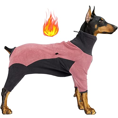 Hundebekleidung & Zubehör, Hund Wintermantel für Hunde, Winddichte Mäntel Hund Schneeanzug Warme Fleecekleidung Komfort Leichte Jacke bei kaltem Wetter für Klein Mittel Groß (3XL,Rosa) von Sanswin