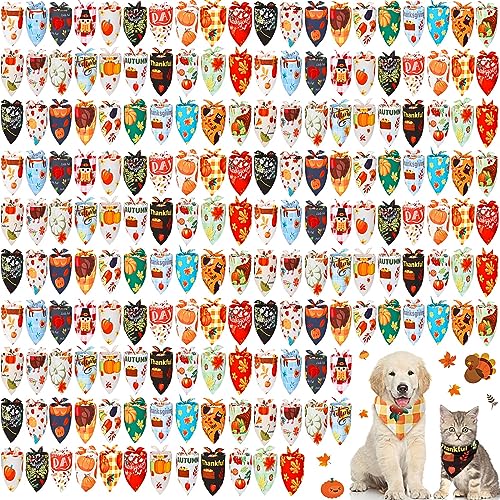 180 Stück Herbst Hund Bandanas Bulk Thanksgiving Hund Bandanas Ahornblätter für Hunde Verstellbare Hund Lätzchen Dreieck Hund Schal Herbst Haustier Kostüm für kleine bis große Haustier Hund von Sanwuta