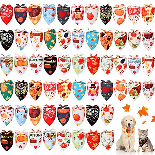 60 Stück Valentinstag Hundehalstücher Bulk Heart Dog Bandanas Verstellbare Hundelätzchen Dreieck Hundeschal Urlaub Haustier Kostüm für kleine, mittelgroße Haustiere Hunde (Türkei-Muster) von Sanwuta