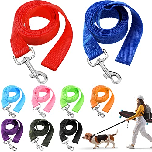 Hundeleine aus Nylon, 1,8 m, für kleine und mittelgroße Hunde, Traktionsseil für Training, Spielen, Camping oder Hinterhof, 9 Stück Hundeleine aus Nylon, 1,8 m, für kleine und mittelgroße Hunde, Traktionsseil für Training, Spielen, Camping oder Hinterhof, 9 Stück von Sanwuta
