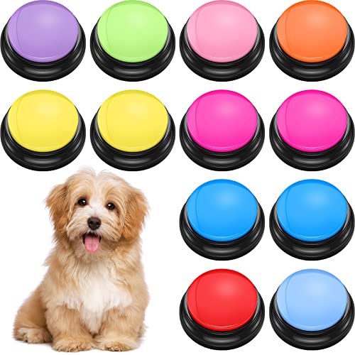 Sanwuta 12 Packungen Hundeknöpfe für Kommunikation, Sprachaufnahme-Taste, Sprechtasten für Hund, beschreibbarer Haustier-Trainingssummer, Hunde-Sound-Summer, Haustier-Tasten, Trainingsspielzeug, Sanwuta 12 Packungen Hundeknöpfe für Kommunikation, Sprachaufnahme-Taste, Sprechtasten für Hund, beschreibbarer Haustier-Trainingssummer, Hunde-Sound-Summer, Haustier-Tasten, Trainingsspielzeug, von Sanwuta