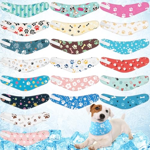Sanwuta 20 Stück Hundehalstücher für Hunde, sofort kühlend, verstellbar, atmungsaktiv, Eishalstücher, Ohrenschützer für kleine, mittelgroße und große Haustiere, Hunde, Welpen, Katzen im heißen Sommer Sanwuta 20 Stück Hundehalstücher für Hunde, sofort kühlend, verstellbar, atmungsaktiv, Eishalstücher, Ohrenschützer für kleine, mittelgroße und große Haustiere, Hunde, Welpen, Katzen im heißen Sommer von Sanwuta
