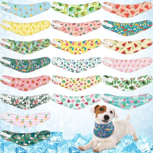 Sanwuta 20 Stück Hundehalstücher für Hunde, sofort kühlend, verstellbar, atmungsaktiv, Eishalstücher, Ohrenschützer für kleine, mittelgroße und große Haustiere, Hunde, Welpen, Katzen im heißen Sommer Sanwuta 20 Stück Hundehalstücher für Hunde, sofort kühlend, verstellbar, atmungsaktiv, Eishalstücher, Ohrenschützer für kleine, mittelgroße und große Haustiere, Hunde, Welpen, Katzen im heißen Sommer von Sanwuta