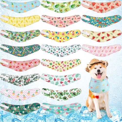 Sanwuta 20 Stück Hundehalstücher für Hunde, sofort kühlend, verstellbar, atmungsaktiv, Eishalstücher, Ohrenschützer für kleine, mittelgroße und große Haustiere, Hunde, Welpen, Katzen im heißen Sommer Sanwuta 20 Stück Hundehalstücher für Hunde, sofort kühlend, verstellbar, atmungsaktiv, Eishalstücher, Ohrenschützer für kleine, mittelgroße und große Haustiere, Hunde, Welpen, Katzen im heißen Sommer von Sanwuta