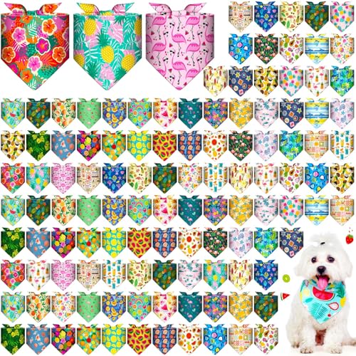 Sanwuta Hundehalstuch, waschbar, verstellbar, für kleine und große Partys, Haustiere, Hawaii, Strand, Taschentuch, Zubehör, 120 Stück Sanwuta Hundehalstuch, waschbar, verstellbar, für kleine und große Partys, Haustiere, Hawaii, Strand, Taschentuch, Zubehör, 120 Stück von Sanwuta