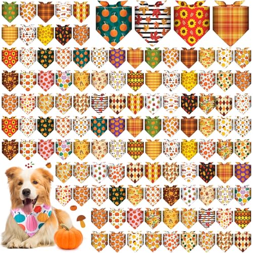 Sanwuta Hundehalstücher für Hunde, verstellbar, weich, niedlich, dreieckig, für mittelgroße und kleine Hunde, Katzen, große Welpen, 120 Stück Sanwuta Hundehalstücher für Hunde, verstellbar, weich, niedlich, dreieckig, für mittelgroße und kleine Hunde, Katzen, große Welpen, 120 Stück von Sanwuta