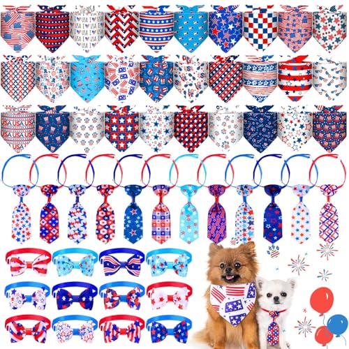 Sanwuta Hundehalstücher zum 4. Juli, Motiv: Amerika-Flagge, Bandanas für Hunde, patriotische Fliegen, Haustier-Schleife, Dreieck, Haustier-Schal, Halsband, Fliege für Unabhängigkeitstag, Gedenktag Sanwuta Hundehalstücher zum 4. Juli, Motiv: Amerika-Flagge, Bandanas für Hunde, patriotische Fliegen, Haustier-Schleife, Dreieck, Haustier-Schal, Halsband, Fliege für Unabhängigkeitstag, Gedenktag von Sanwuta
