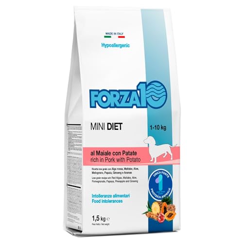 Forza 10 Mini-Diät mit Kartoffeln für Hunde mit Nahrungsmittelunverträglichkeiten Trockenfutter für Hunde 1,5 kg von SANYPET