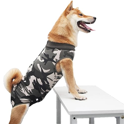 Hunde Chirurgie Erholung Anzug, Medizinisches Haustier Shirt, nach der Operation Hund Katze Erholung Onesie (3XL, Tarnung) von Sarekung