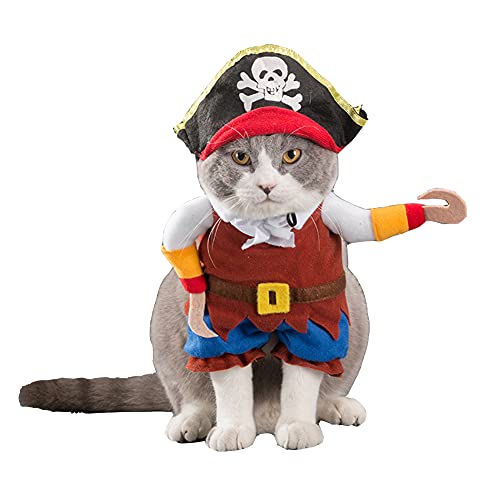 Lustiger Piraten-Jackenanzug, super süße Korsaren-Kostüme, die Partykleidung für Hunde und Katzen verkleiden von Sarekung