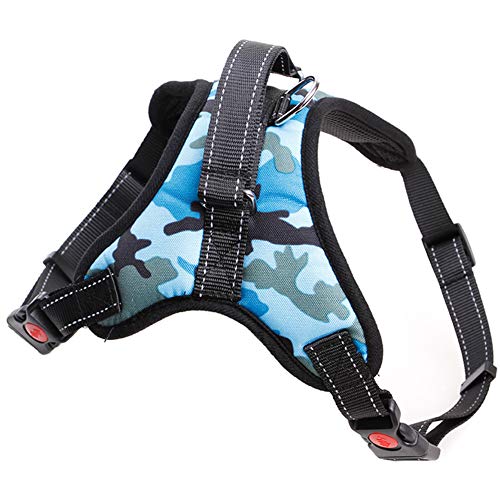 Sarekung Hunde Geschirr ohne Zug, Front Clip-Westengurt Hunde Geschirr mit Griff Welpenbrust gepolstert, verstellbares, reflektierendes, atmungsaktives Mesh Sarekung Hunde Geschirr ohne Zug, Front Clip-Westengurt Hunde Geschirr mit Griff Welpenbrust gepolstert, verstellbares, reflektierendes, atmungsaktives Mesh von Sarekung