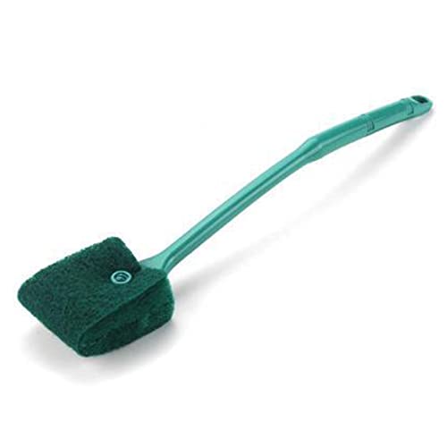 Algenreinigungsbürste Aquarium Schrubber Reiniger für Glas Langer Griff 2-seitiger Schwamm Pad Fisch für Aquarium Algenschaber doppelseitiger Schwamm lang mit Griff Glasreiniger von Sarhula