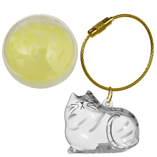 Sarhula Tragbarer Tierhaar-Aufbewahrungsanhänger, Kätzchen-Design, Haarsammler für Besitzer, einfache Sammlung, Katzen-Gedenk-Schlüsselanhänger von Sarhula
