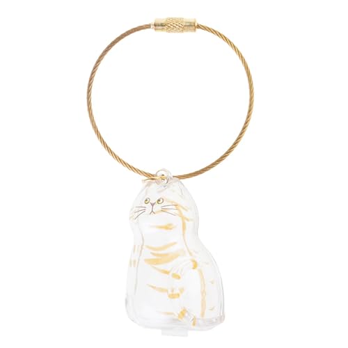 Sarhula Tragbarer Tierhaar-Aufbewahrungsanhänger, Kätzchen-Design, Haarsammler für Besitzer, einfache Sammlung, Katzen-Gedenk-Schlüsselanhänger von Sarhula