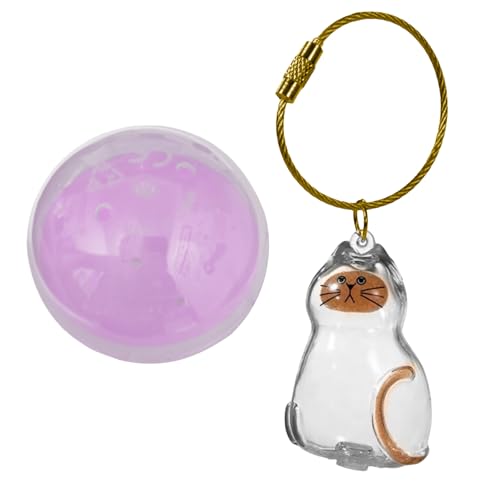 Sarhula Tragbarer Tierhaar-Aufbewahrungsanhänger, Kätzchen-Design, Haarsammler für Besitzer, einfache Sammlung, Katzen-Gedenk-Schlüsselanhänger von Sarhula