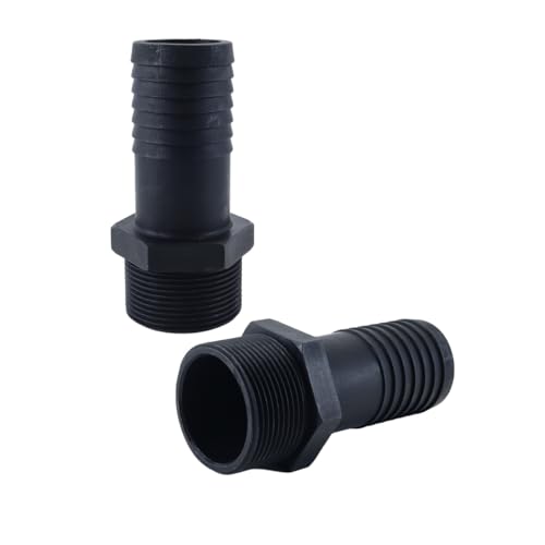 Sarini Überlaufventil Für Gartenwassertanks, 25 Mm, Verbindungsrohr Mit Widerhaken Für Regentonnen Mit Mutter Und Unterlegscheibe, 2 Stück Sarini Überlaufventil Für Gartenwassertanks, 25 Mm, Verbindungsrohr Mit Widerhaken Für Regentonnen Mit Mutter Und Unterlegscheibe, 2 Stück von Sarini