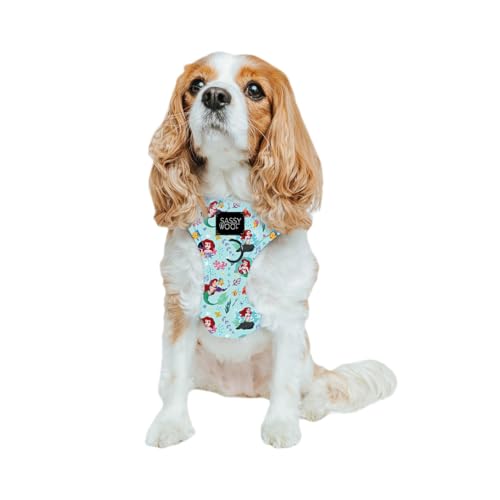 Sassy Woof Verstellbares Hundegeschirr, Disney-Prinzessin, kleine Meerjungfrau, Arielle, S, atmungsaktives Netzgewebe, kein Ziehen, Design mit zwei D-Ringen, perfekt für kleine Hunde und Welpen, Sassy Woof Verstellbares Hundegeschirr, Disney-Prinzessin, kleine Meerjungfrau, Arielle, S, atmungsaktives Netzgewebe, kein Ziehen, Design mit zwei D-Ringen, perfekt für kleine Hunde und Welpen, von Sassy Woof