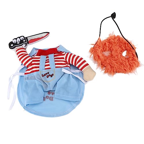 SatcOp Atmungsaktives, Regulierbares Hunde-Cosplay-Kostüm, Cool und süß für die Halloween-Weihnachtsfeier (L) von SatcOp