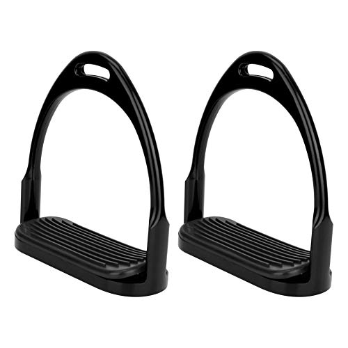 SatcOp Hochwertiger Reitsteigbügel aus Rostfreiem Aluminium für die Beinposition und Optimalen Komfort (Schwarz) von SatcOp