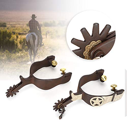 SatcOp Stiefelsporen, Sporendekoration, Cowboy-Sporen, Elegantes Aussehen, Handskulptur, Sensibilitätstraining für Pferdetraining, Reitwettbewerb SatcOp Stiefelsporen, Sporendekoration, Cowboy-Sporen, Elegantes Aussehen, Handskulptur, Sensibilitätstraining für Pferdetraining, Reitwettbewerb von SatcOp