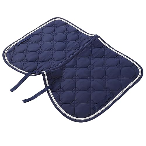 SatcOp Weiche und Atmungsaktive Baumwoll-Pferdeschabracke, Pferdeausrüstung, 6 Mm Dick, Doppelseilkante, 27,17 X 20,47 Zoll für Pferde (Navy blau) von SatcOp