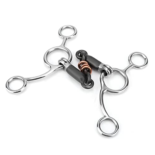 Silber mit DREI Kleinen Kupferringen, Ringknebel und 5,51-Zoll-Trense für Hervorragenden Seitenhalt Silber mit DREI Kleinen Kupferringen, Ringknebel und 5,51-Zoll-Trense für Hervorragenden Seitenhalt von SatcOp