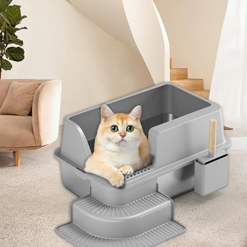 Saterkali Große Katzentoiletten Katzentoilette mit Katzentoilette, Edelstahl Katzentoilette Große Toilette Extra Tiefe Anti-Verschütten Nicht Lecken Kätzchen Katzen, Stufe, Seiteneingang 1 Set Saterkali Große Katzentoiletten Katzentoilette mit Katzentoilette, Edelstahl Katzentoilette Große Toilette Extra Tiefe Anti-Verschütten Nicht Lecken Kätzchen Katzen, Stufe, Seiteneingang 1 Set von Saterkali