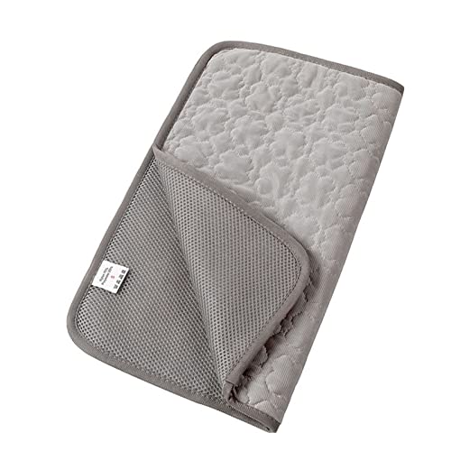Saterkali Haustier-Kühlmatte, Katzenbetten für Indoor-Katzen, atmungsaktiv, verschleißfest, dünn, weich, groß, für den Sommer, Eis, Haustierkissen für Zuhause, 2XL-Grau Saterkali Haustier-Kühlmatte, Katzenbetten für Indoor-Katzen, atmungsaktiv, verschleißfest, dünn, weich, groß, für den Sommer, Eis, Haustierkissen für Zuhause, 2XL-Grau von Saterkali